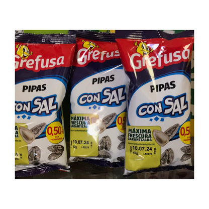 Grefusa pipas con sal agredida